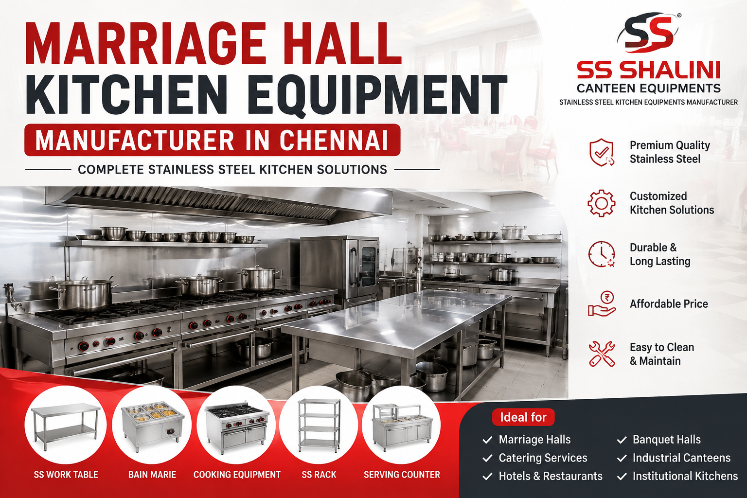 Stainless Steel Kitchen Equipment Manufacturer in Chennai for Commercial Kitchens - Commercial Kitchen Equipment Chennai